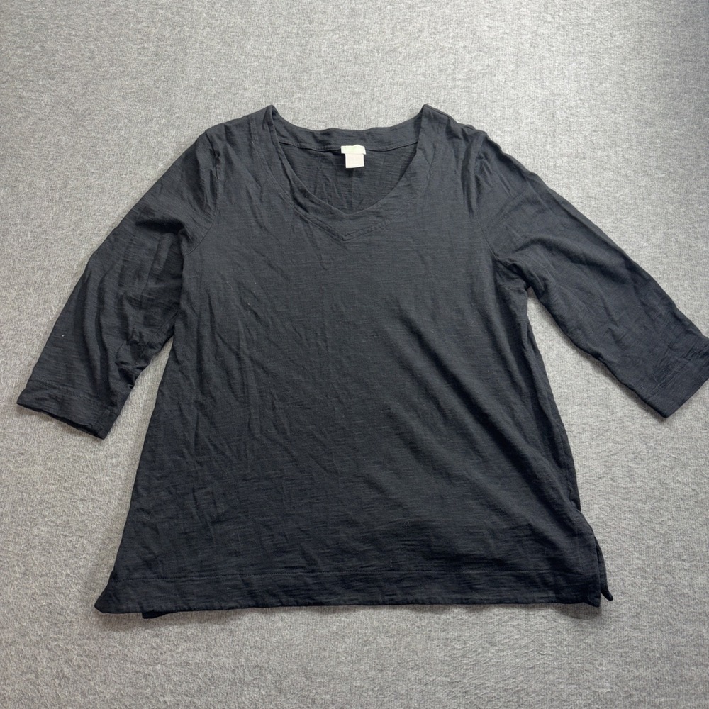 Chicos Women's Black Top Size 2 Medium‎